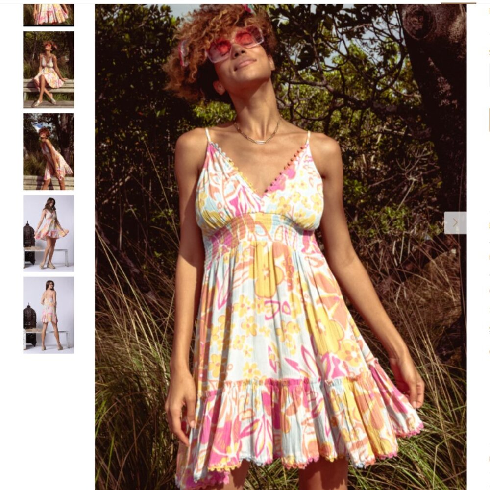 zleurope' Oh Honey' Mini Dress in RETRO FLORAL PRINT (S)
